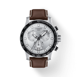 Tissot Supersport Chrono Silver Dial Brown Leather Strap Watch for Men - T125.617.16.031.00