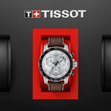 Tissot Supersport Chrono Silver Dial Brown Leather Strap Watch for Men - T125.617.16.031.00