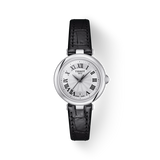 Tissot Bellissima Small Lady Silver Dial Black Leather Strap Watch For Women - T126.010.16.013.00