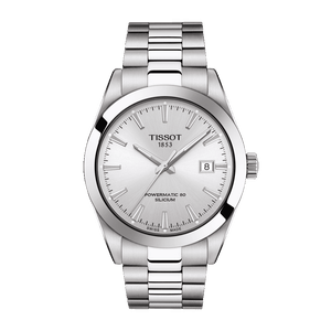 Tissot Gentleman Powermatic 80 Silicium Silver Dial Silver Steel Strap Watch For Men - T127.407.11.031.00