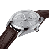 Tissot Gentlemen Silver Dial Brown Leather Strap Watch for Men - T127.410.16.031.01