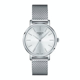 Tissot Everytime Lady Silver Dial Silver Mesh Bracelet Watch for Women - T143.210.11.011.00