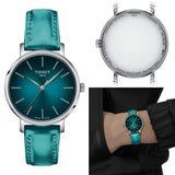 Tissot Everytime Lady Green Dial Green Leather Strap Watch for Women - T143.210.17.091.00