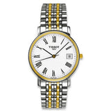 Tissot T Classic Desire White Dial Two Tone Watch For Men - T52.2.481.13