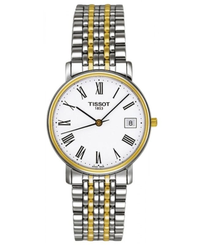 Tissot T Classic Desire White Dial Two Tone Watch For Men - T52.2.481.13