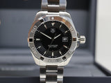 Tag Heuer Aquaracer 41mm Quartz Black Dial Silver Steel Strap Watch for Men - WAY1110.BA0928