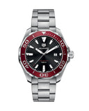 Tag Heuer Aquaracer 43mm Black Dial Silver Steel Strap Watch for Men - WAY101B.BA0746