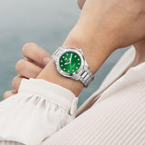 Tag Heuer Aquaracer Quartz 32mm Emerald Green Dial Silver Steel Strap Watch for Women - WBD1316.BA0740