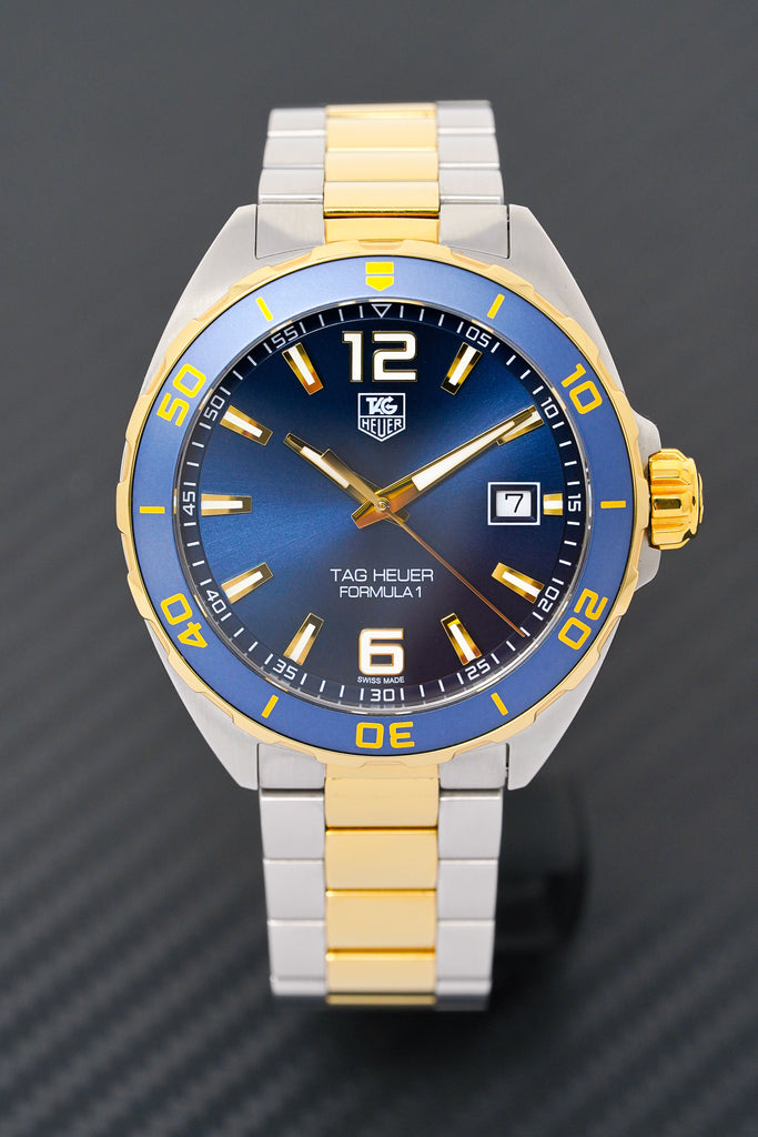 Tag Heuer Formula 1 Analog Quartz 41mm Blue Dial Two Tone Steel Strap Watch for Men - WAZ1120.BB0879