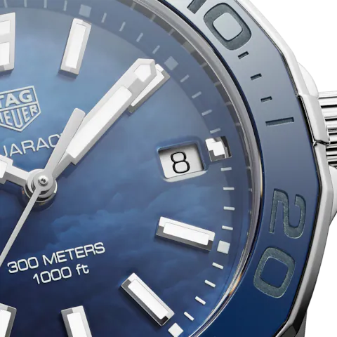Tag heuer aquaracer blue mother of pearl new arrivals