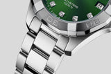 Tag Heuer Aquaracer Quartz 32mm Emerald Green Dial Silver Steel Strap Watch for Women - WBD1316.BA0740