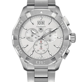 Tag Heuer Aquaracer 43mm White Dial Steel Strap Watch for Men - CAY1111.BA0927