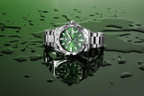 Tag Heuer Aquaracer Quartz 32mm Emerald Green Dial Silver Steel Strap Watch for Women - WBD1316.BA0740