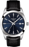 Tissot Gentlemen Blue Dial Black Leather Strap Watch for Men - T127.410.16.041.01