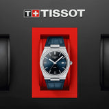 Tissot PRX Quartz Blue Dial Blue Leather Strap Watch for Men - T137.410.16.041.00