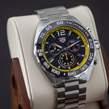 Tag Heuer Formula 1 Chronograph Black Dial Silver Steel Strap Watch for Gents - CAZ101AC.BA0842