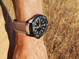 Tag Heuer Aquaracer 300 Calibre 5 43mm Automatic Black Dial Brown Fabric Strap Watch for Men - WAY208C.FC6383
