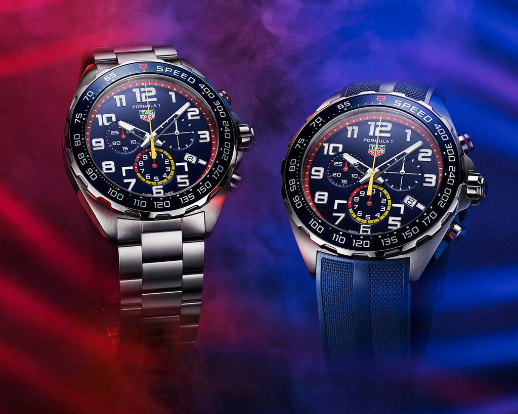 Tag Heuer Formula 1 x Red Bull Racing Chronograph Blue Dial Silver Steel Strap Watch for Men - CAZ101AL.BA0842