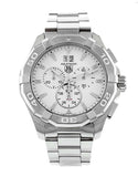 Tag Heuer Aquaracer 43mm White Dial Steel Strap Watch for Men - CAY1111.BA0927