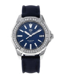 Tag Heuer Aquaracer Quartz Diamonds Blue Dial Blue Nylon Strap Watch for Women - WAY131N.FT6091