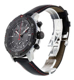 Tissot T Sport PRS 200 Chronograph Grey Dial Black Leather Strap Watch For Men - T067.417.26.051.00