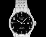 Tissot T Classic Powermatic 80 Black Dial Silver Steel Strap Watch For Men - T41.1.483.52