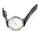 Tissot Everytime Large White Dial Black Leather Strap Watch For Men - T109.610.16.032.00