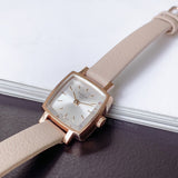 Tissot T Lady Lovely Square White Dial Pink Leather Strap Watch For Women - T058.109.36.031.00