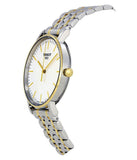 Tissot Everytime Medium White Dial Two Tone Mesh Bracelet Watch For Men - T109.410.22.031.00