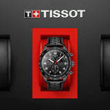 Tissot T Sport PRS 516 Chronograph Black Dial Black Leather Strap Watch for Men - T131.617.36.051.00