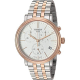 Tissot Carson Premium Chronograph White Dial Silver Steel Strap Watch For Men - T122.417.22.011.00