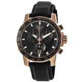 Tissot Supersport Chrono Black Dial Black Leather Strap Watch for Men - T125.617.36.051.00