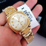 Marc Jacobs Mandy White Dial Gold Steel Strap Watch for Women - MJ3573