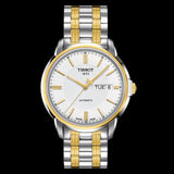 Tissot T Classic Automatics III White Dial Two Tone Steel Strap Watch For Men - T065.430.22.031.00