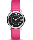 Marc Jacobs Roxy Black Dial Pink Leather Strap Watch for Women - MJ1535