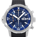 IWC Aquatimer Automatic Chronograph 44mm Blue Dial Black Rubber Strap Watch for Men - IW376805