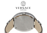 Versace V Metal Icon Silver Dial Silver & Grey Strap Watch for Women - VLC120016