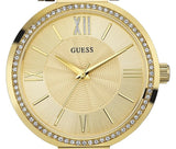 Guess Soho Champagne Dial Stainless Steel Mesh Bracelet Watch For Women - W0638L2