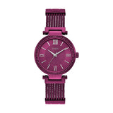 Guess Soho Pink Dial Pink Mesh Bracelet Watch For Women - W0638L6