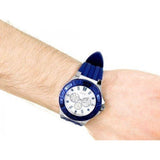 Guess Force White Dial Blue Rubber Strap Watch For Men - W0674G4