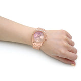 Guess Confetti Pink Dial Rose Gold Stainless Steel Watch For Women - W0774L3