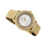 Guess Willow Two Tine Dial Gold Mesh Bracelet Watch For Women - W0836L3