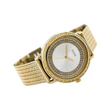 Guess Willow Two Tine Dial Gold Mesh Bracelet Watch For Women - W0836L3