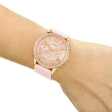 Guess Solar Rose Gold Dial Pink Rubber Strap Watch For Women - W1135L2