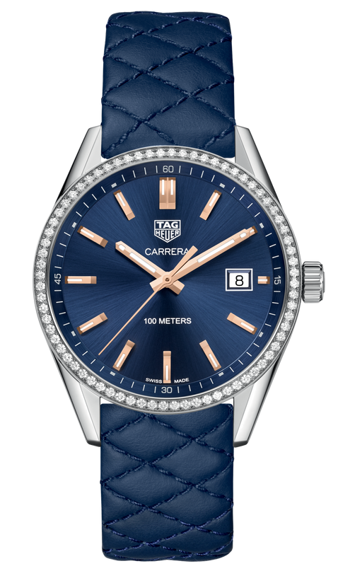 Tag heuer carrera shop blue rose gold