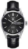 Tag Heuer Carrera Automatic 41mm Black Dial Black Leather Strap Watch for Men - WAR201A.FC6266