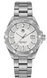 Tag Heuer Aquaracer 41mm Quartz White Dial Silver Steel Strap Watch for Men - WAY1111.BA0928