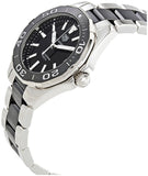 Tag Heuer Aquaracer Quartz 35mm Black Dial Two Tone Steel Strap Watch for Men - WAY131A.BA0913