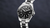 Tag Heuer Aquaracer Quartz 35mm Black Dial Two Tone Steel Strap Watch for Men - WAY131A.BA0913