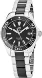 Tag Heuer Aquaracer Quartz 35mm Black Dial Two Tone Steel Strap Watch for Men - WAY131A.BA0913